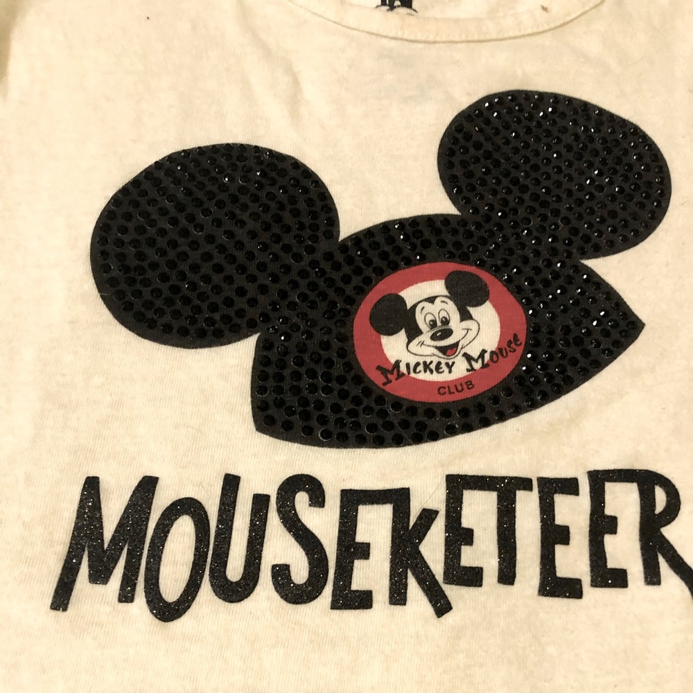 Disney Mouseketeer jeweled Girls Tshirt size L